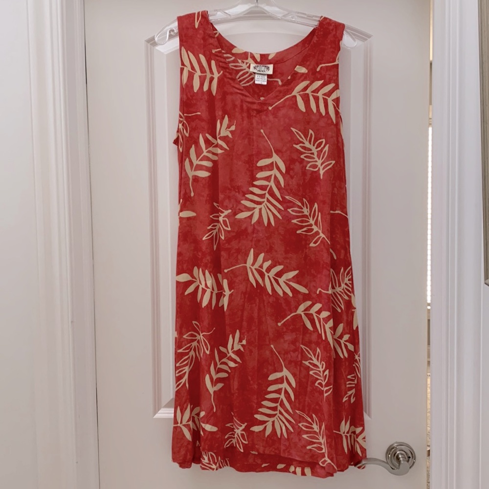 Beautiful coral Peppermint Bay dress / beach cover up